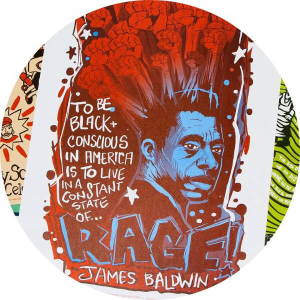 Stack of posters from the series "Celebrate People's History"